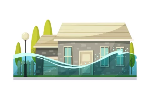 Inondation maison dessin