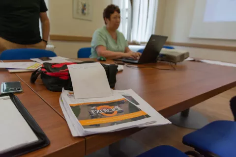 Simulation d'inondation à Pierreville