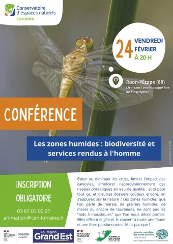 Conférence Zone humides : biodiversité et services rendus à l'homme
