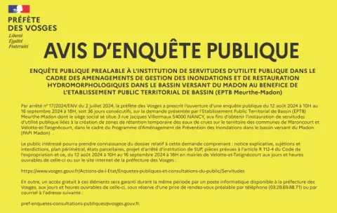 Avis d'enquête publique