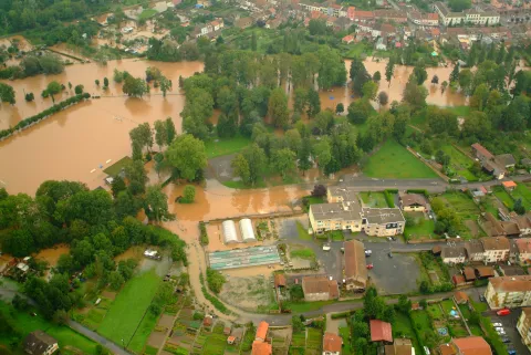 Inondations d'octobre 2006 à Baccarat (©DREAL Grand Est / 4 vents)